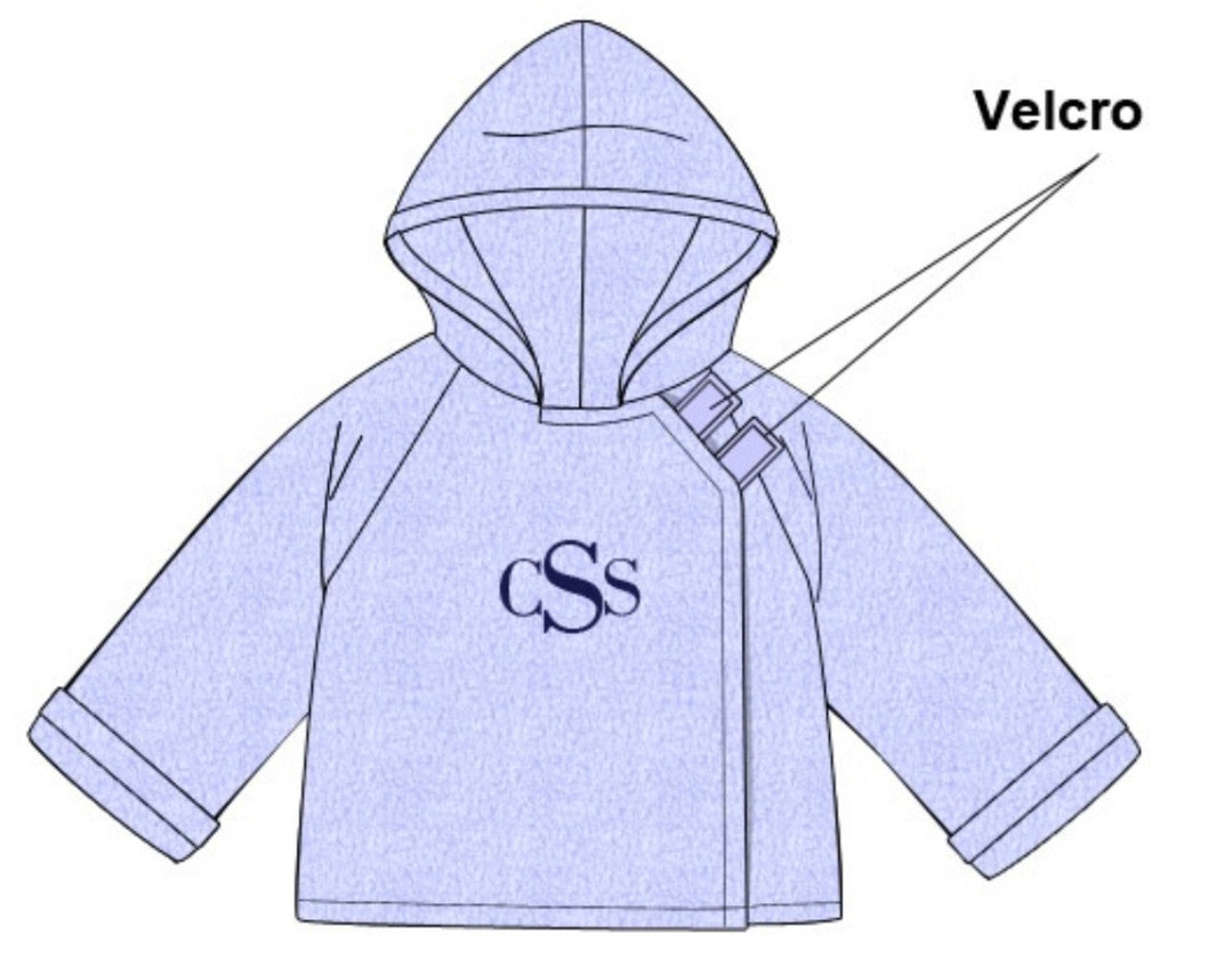 Blue Fleece Velcro Coat