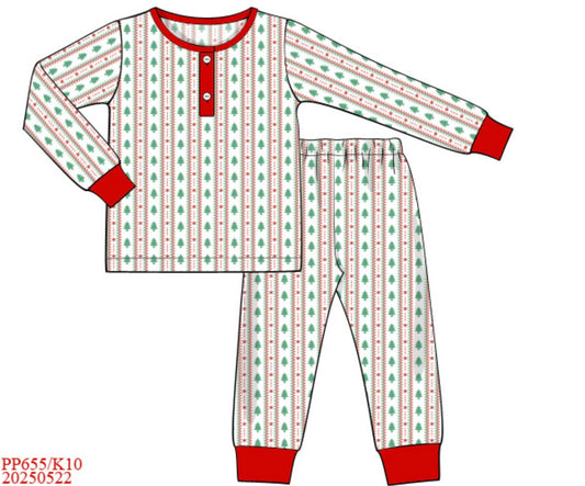 Tree Stripe Boy Two Piece Classic Cozy