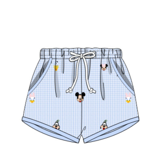 Embroidered Mouse and Friends Shorty Trunks
