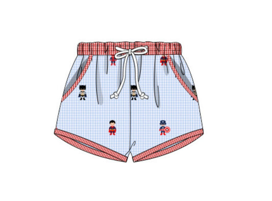 Embroidered Superhero Trunks