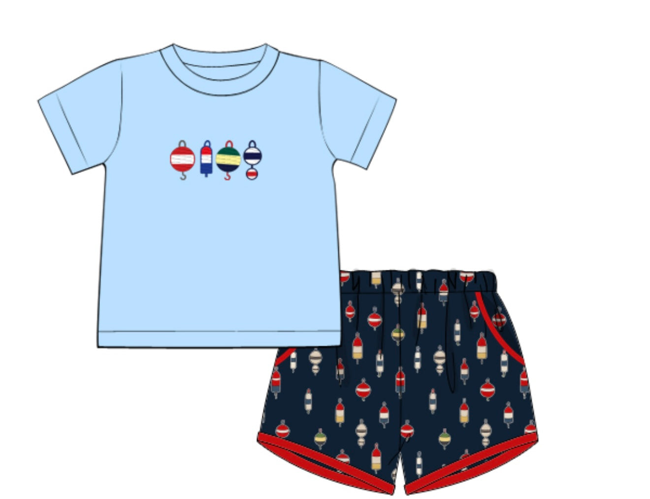 Tidewater Buoys Boy Short Set