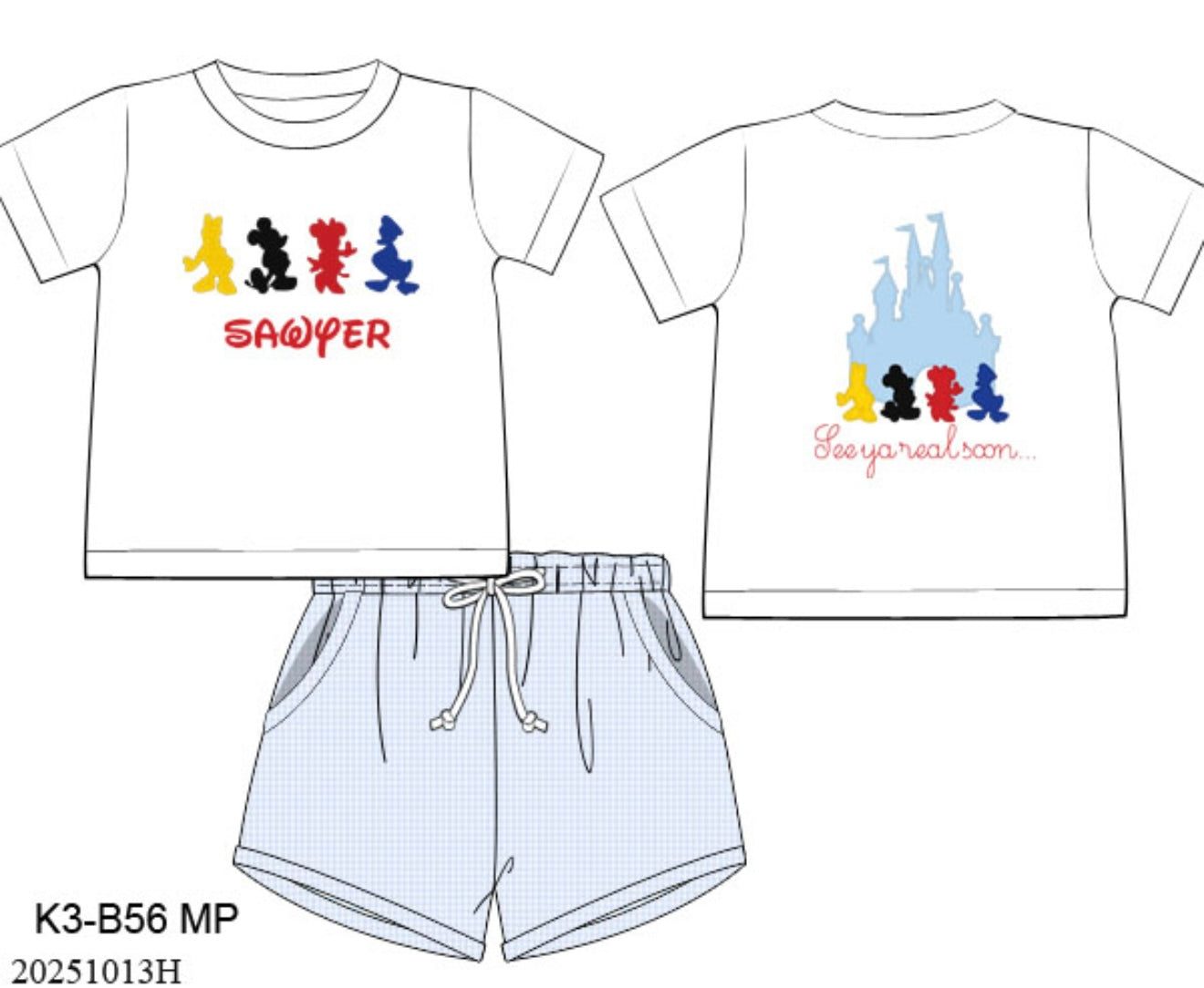 Castle and Characters Boy Short Set