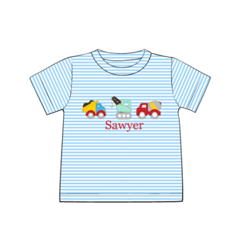 Construction Truck Applique Shirt