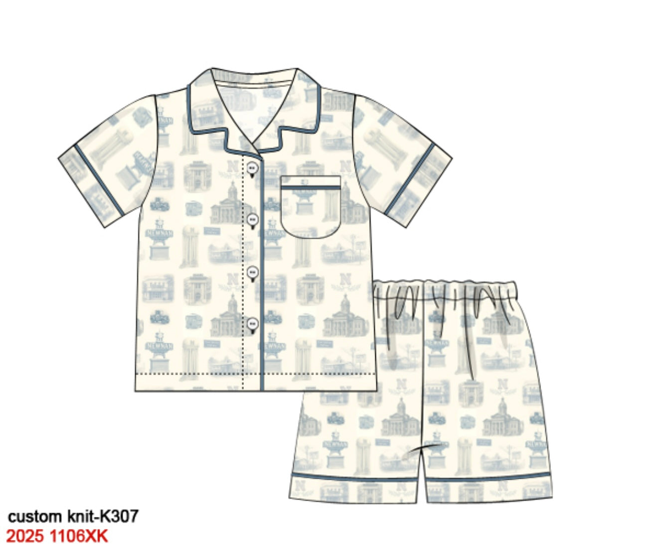 Newnan Hometown Toile Youth Button Down Classic Cozy