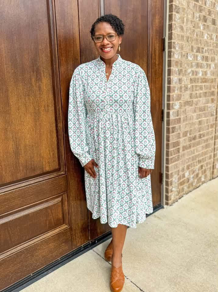 Wreath Lattice Mom Dress