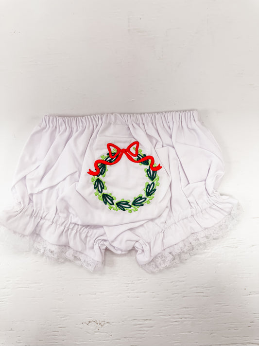 Christmas Wreath Diaper Cover