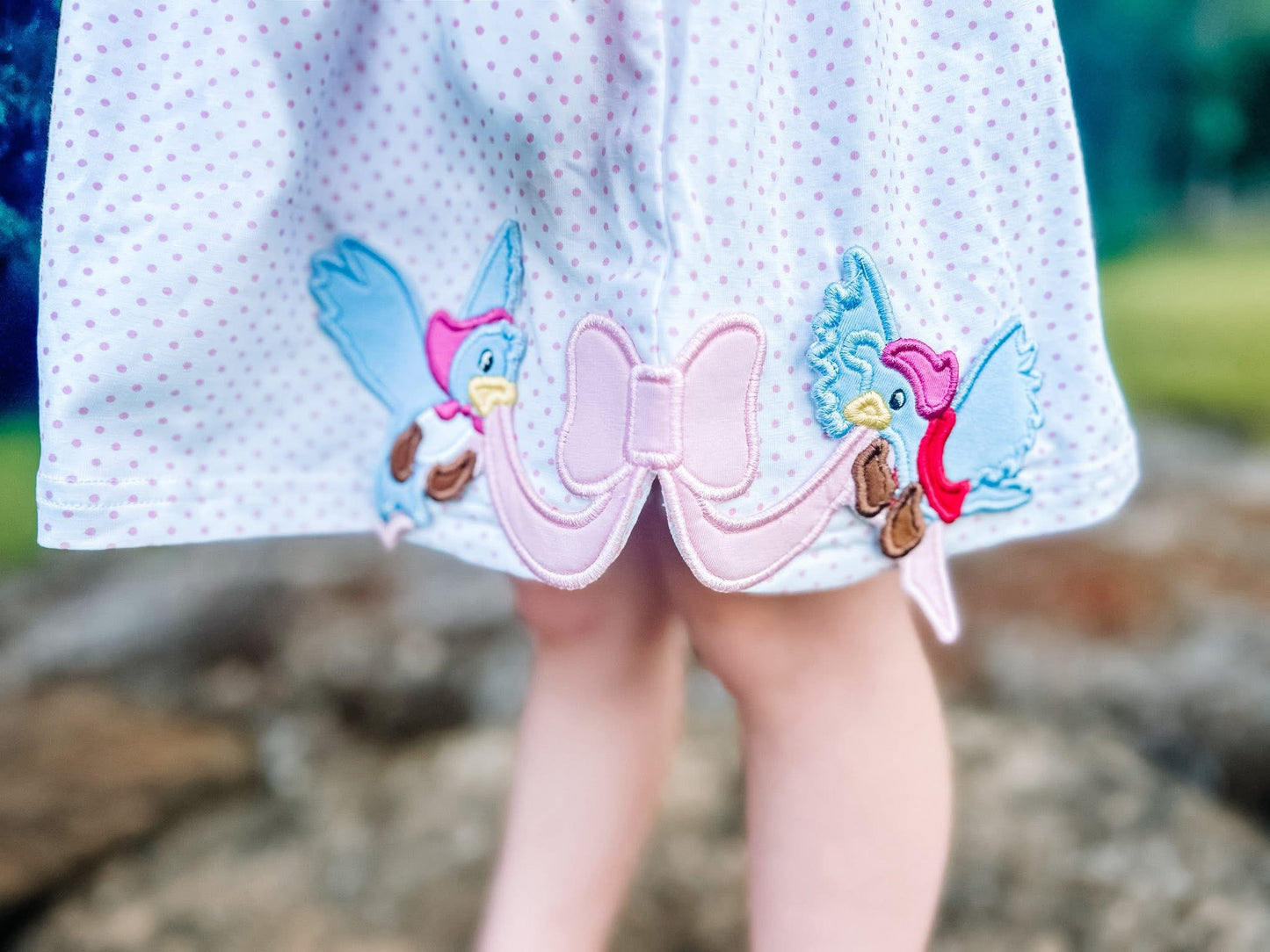 Knit Birdie Bow Sides Dress