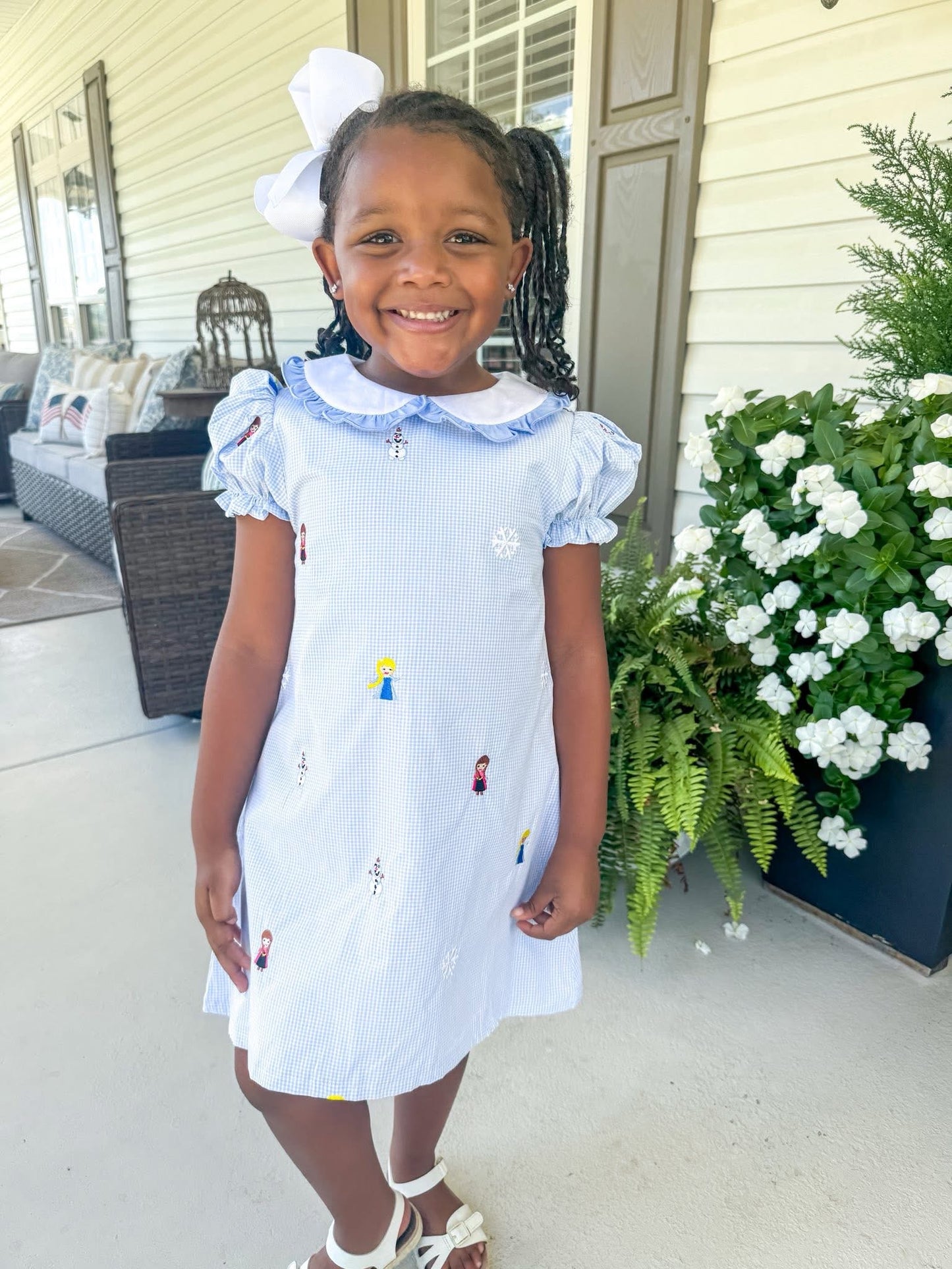 Embroidered Ice Friend Classic Dress