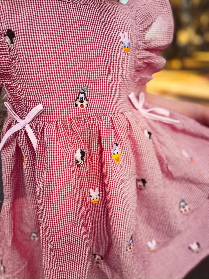 Embroidered Mouse and Friends Dress