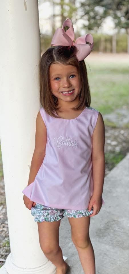 Pink Floral Bloomer Set