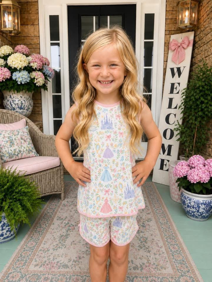 Custom Princess Girl Short Set