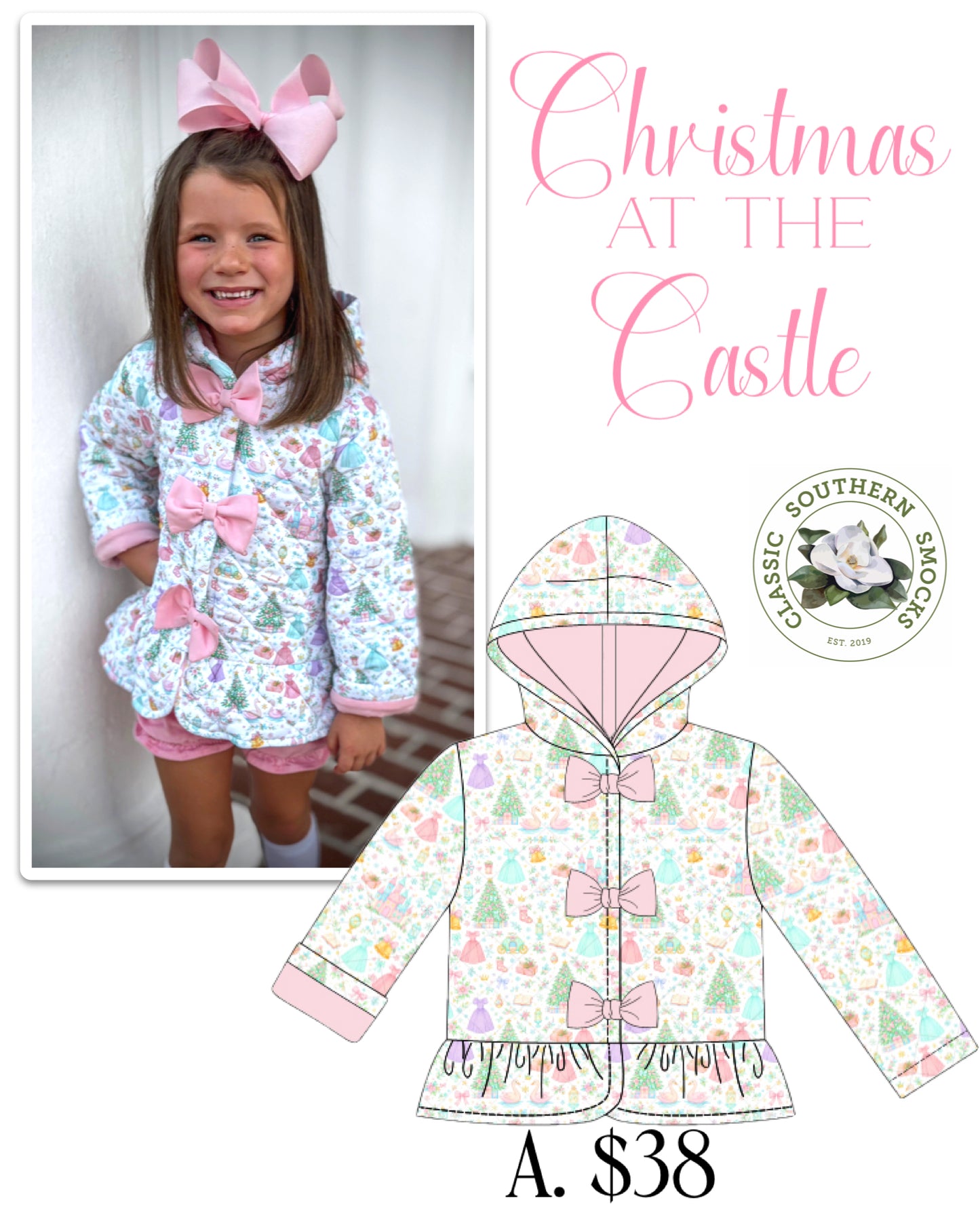 PO91 Christmas at the Castle Quilted Coat
