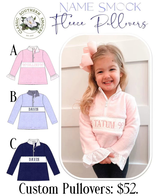 PO93 Name Smock Fleece Pullovers