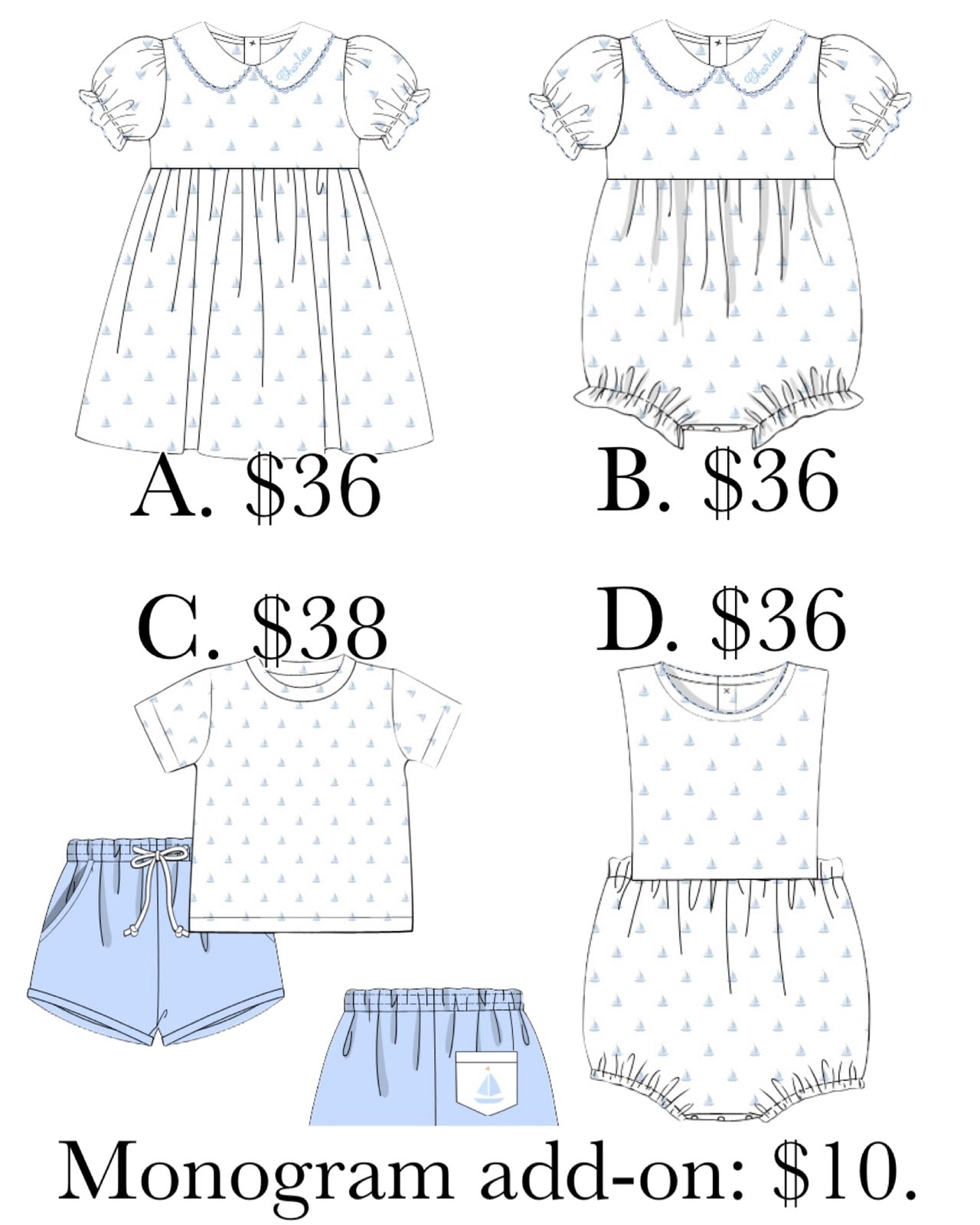 PO85 Sailboats on White Collection