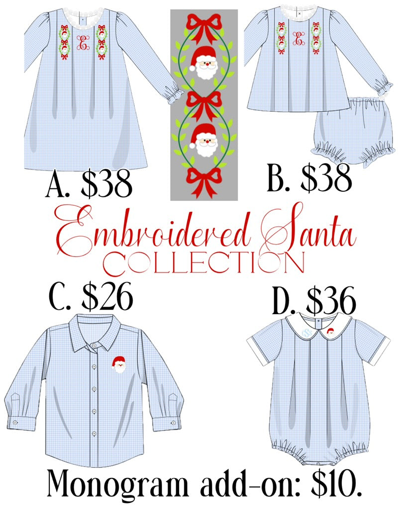 PO89 Embroidered Santa Collection