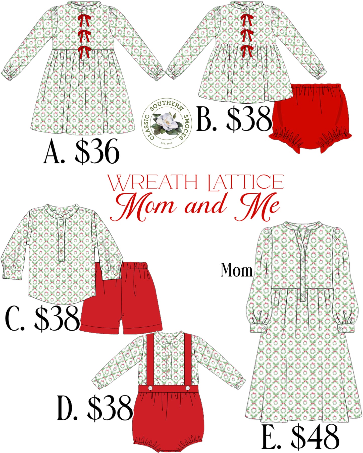 PO89 Wreath Lattice Mom and Me