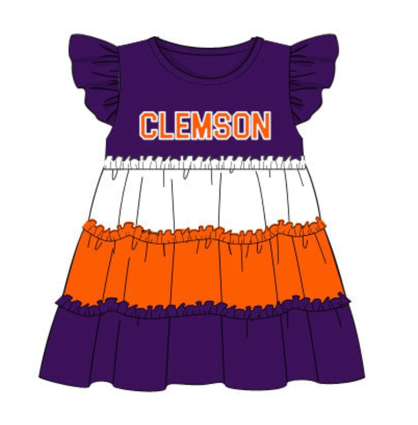 Clemson Colorblock Dress