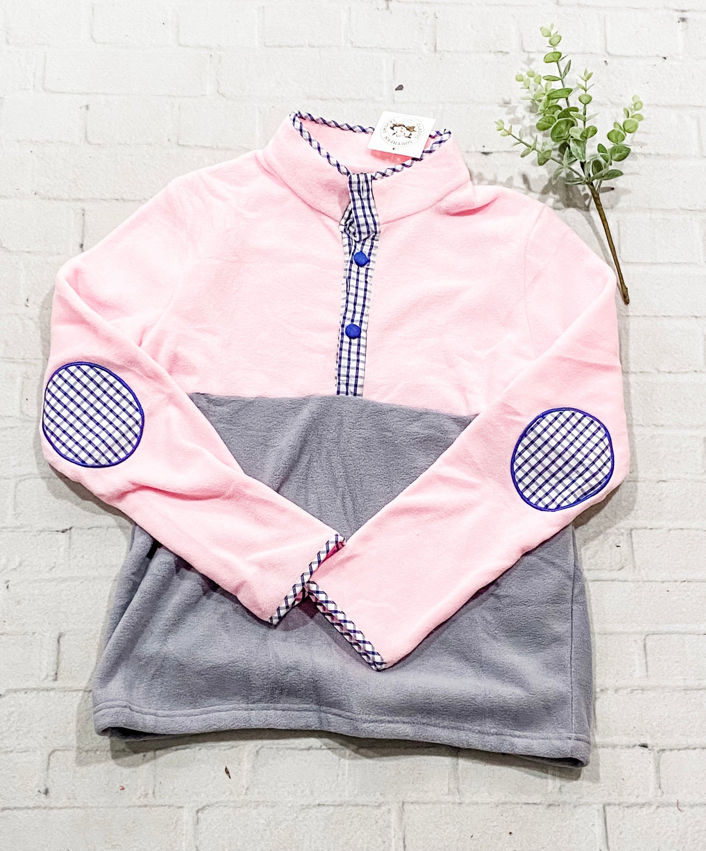 Adult Pink Colorblock Pullover