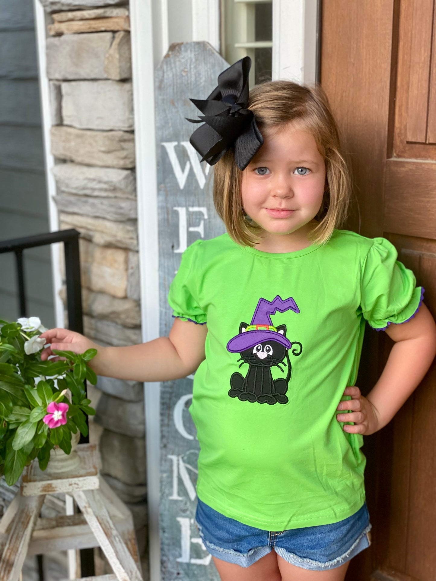 Halloween Girl Applique Shirt