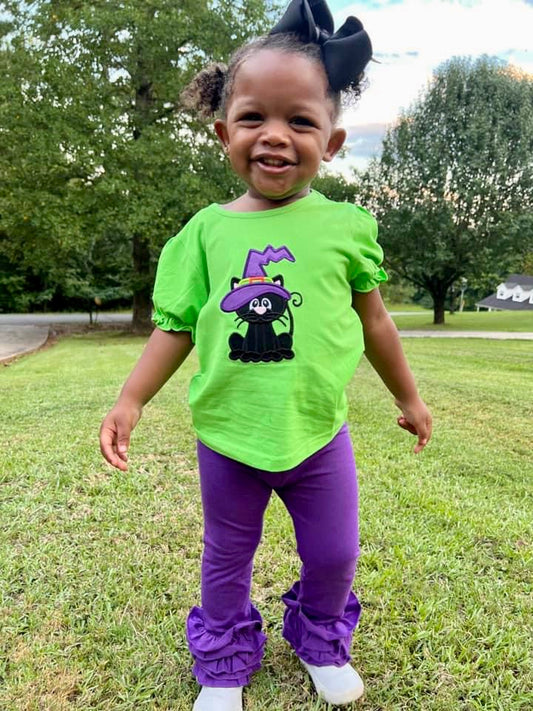 Halloween Girl Applique Shirt